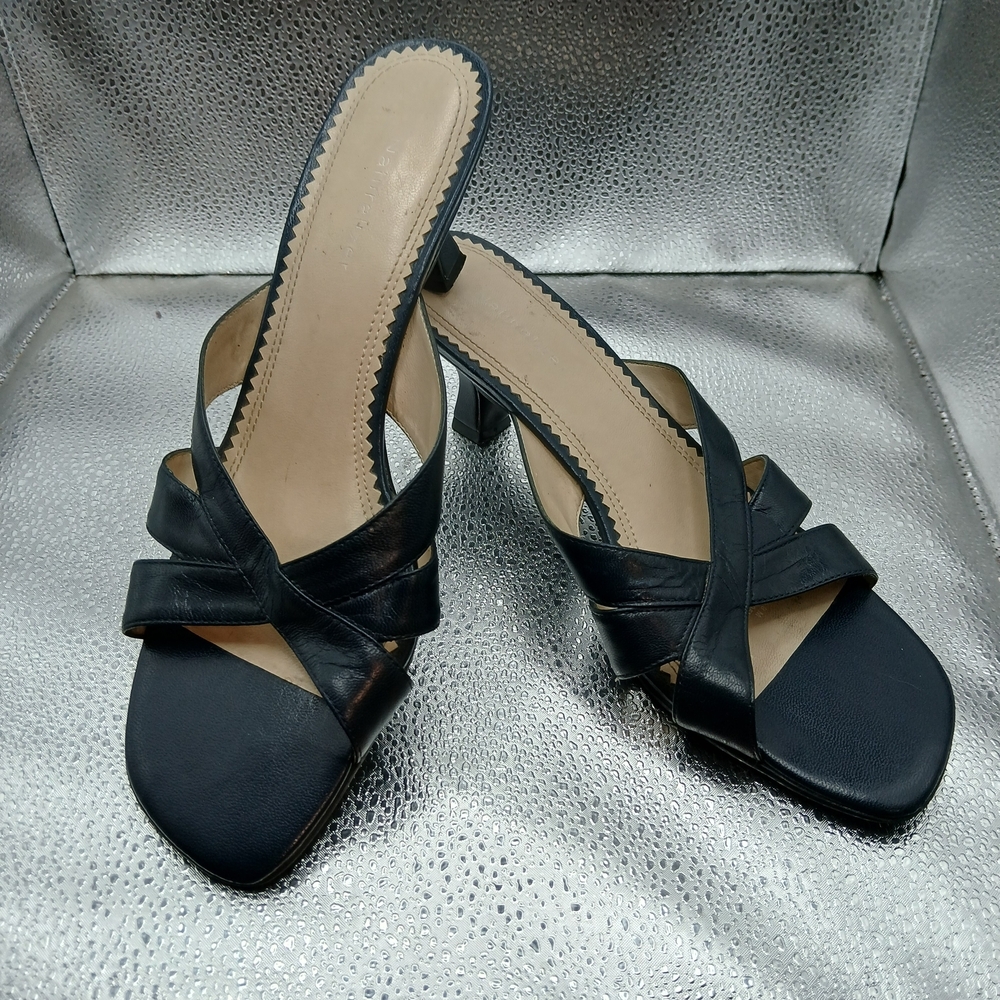 Naturalizer Blue Heeled Sandals with Twisted Straps Women's Size 8.5